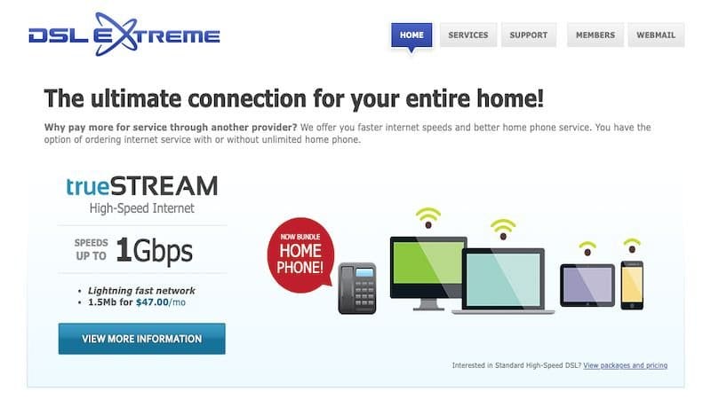 DSL Extreme home page