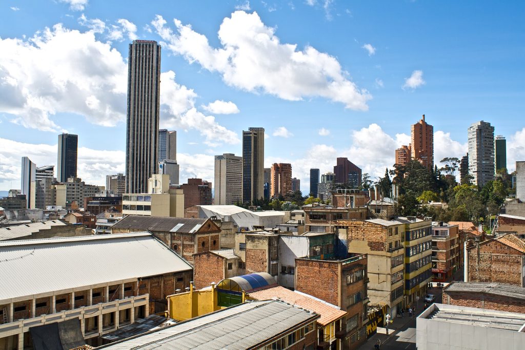 Skyline of downtown Bogotá, Colombia