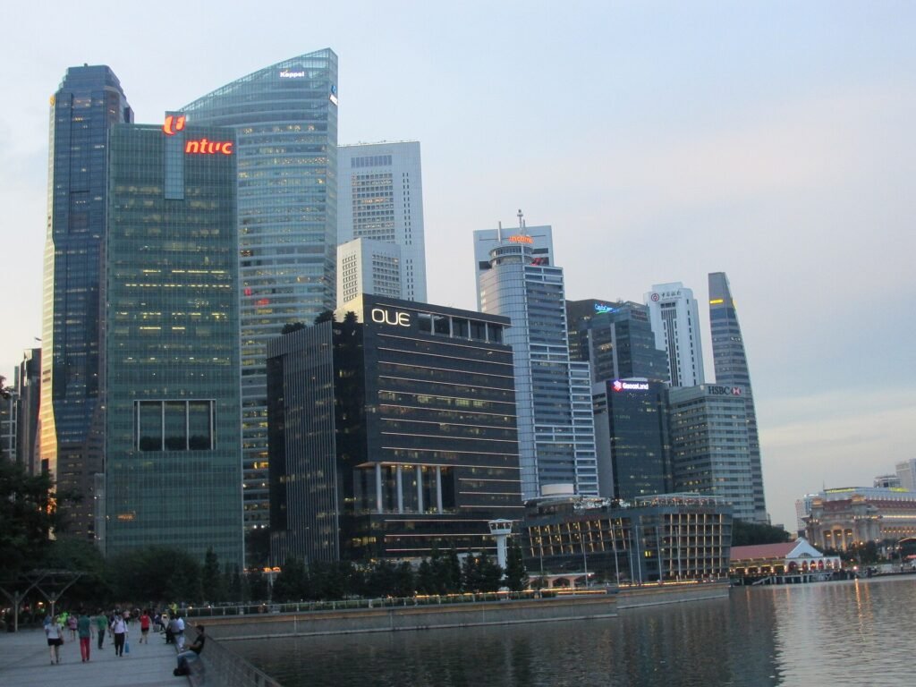 Bayfront - View W to Fullerton Road skyline