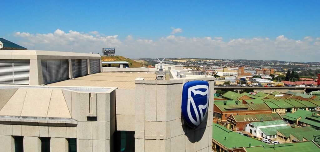Standard Bank logo at the group headquarters in Johannesburg