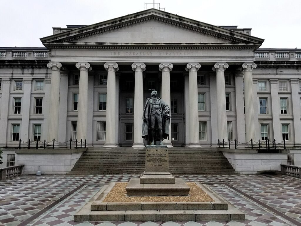 US Treasury Department building in Washington, DC, home of the Office of Foreign Assets Control